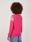 Edie Pink Cabaret Rainbow Stripe Cashmere Jumper