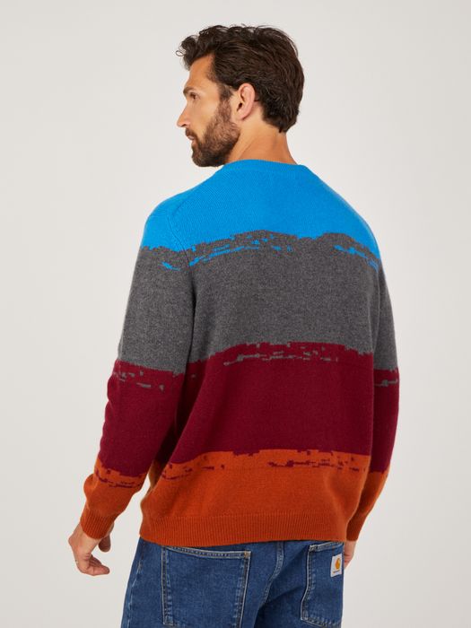 Mens Ellis Cashmere Colour Block Jumper