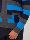 Seb V Neck Cashmere Stripe Cardigan