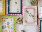 SCALLOPED hand painted frame