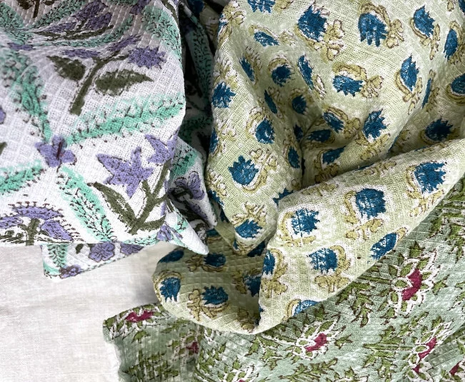 TRELLIS LILAC tea towel
