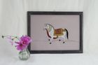 HORSE Indian glass painting