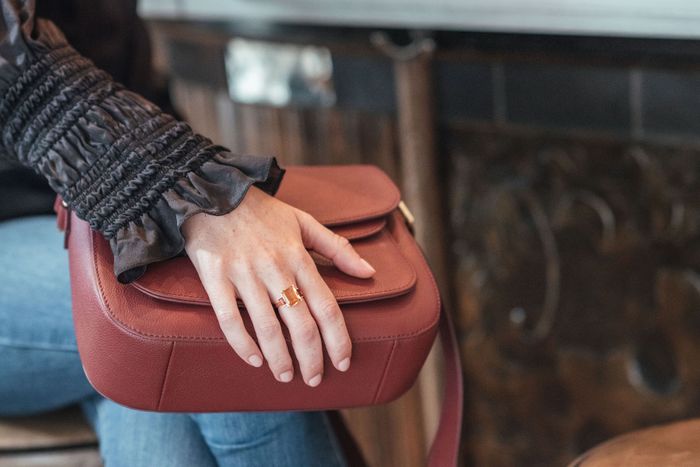 Andalusian Octagon Garnet and Citrine Yellow Gold Ring