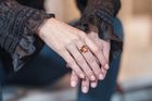 Andalusian Octagon Garnet and Citrine Yellow Gold Ring