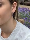 Purple Amethyst & Diamond Earrings