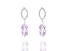 Purple Amethyst & Diamond Earrings
