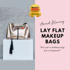 Lay Flat Leatherette Makeup Bag in 13 Colour Choices