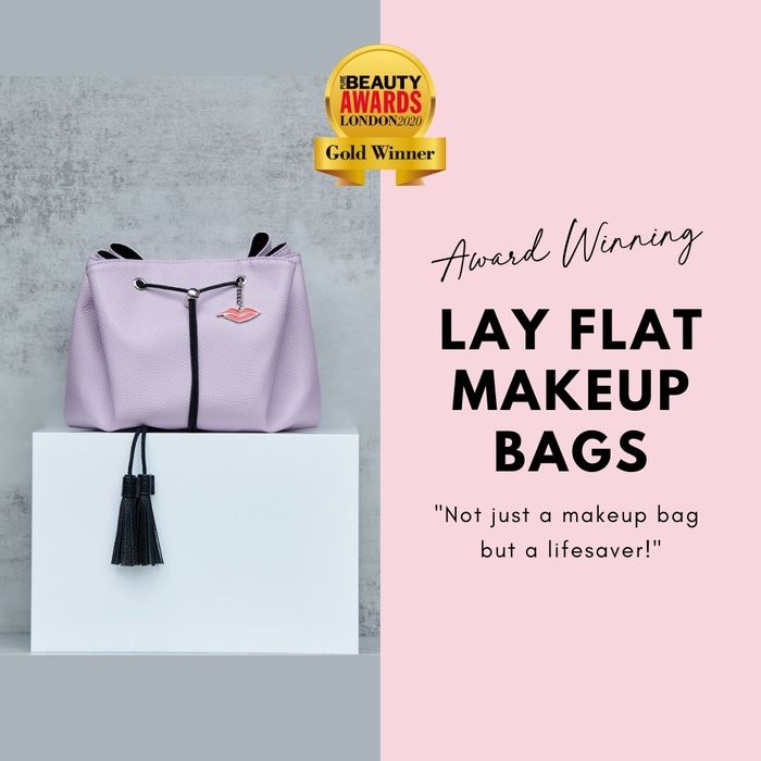 Lay Flat Leatherette Makeup Bag in 13 Colour Choices