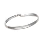 Sterling Silver Clasp Bangle with a Tapered Design