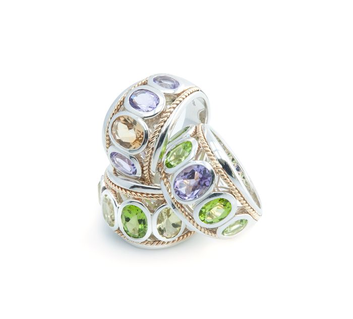 Large Five Stone Siena Ring - in various colour combinations