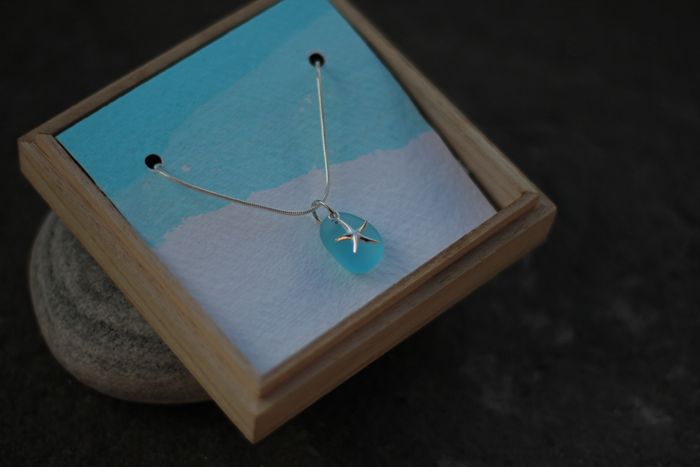 Sea Star & Sea Glass Necklace