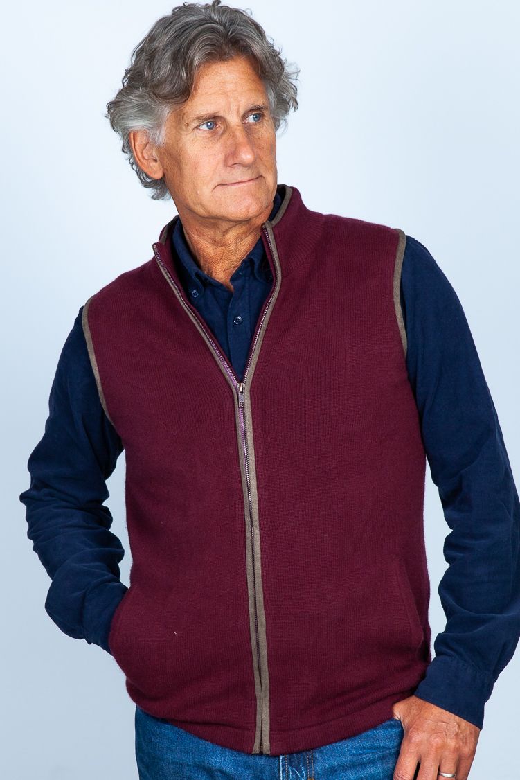 Mens Cashmere Wool Gilets