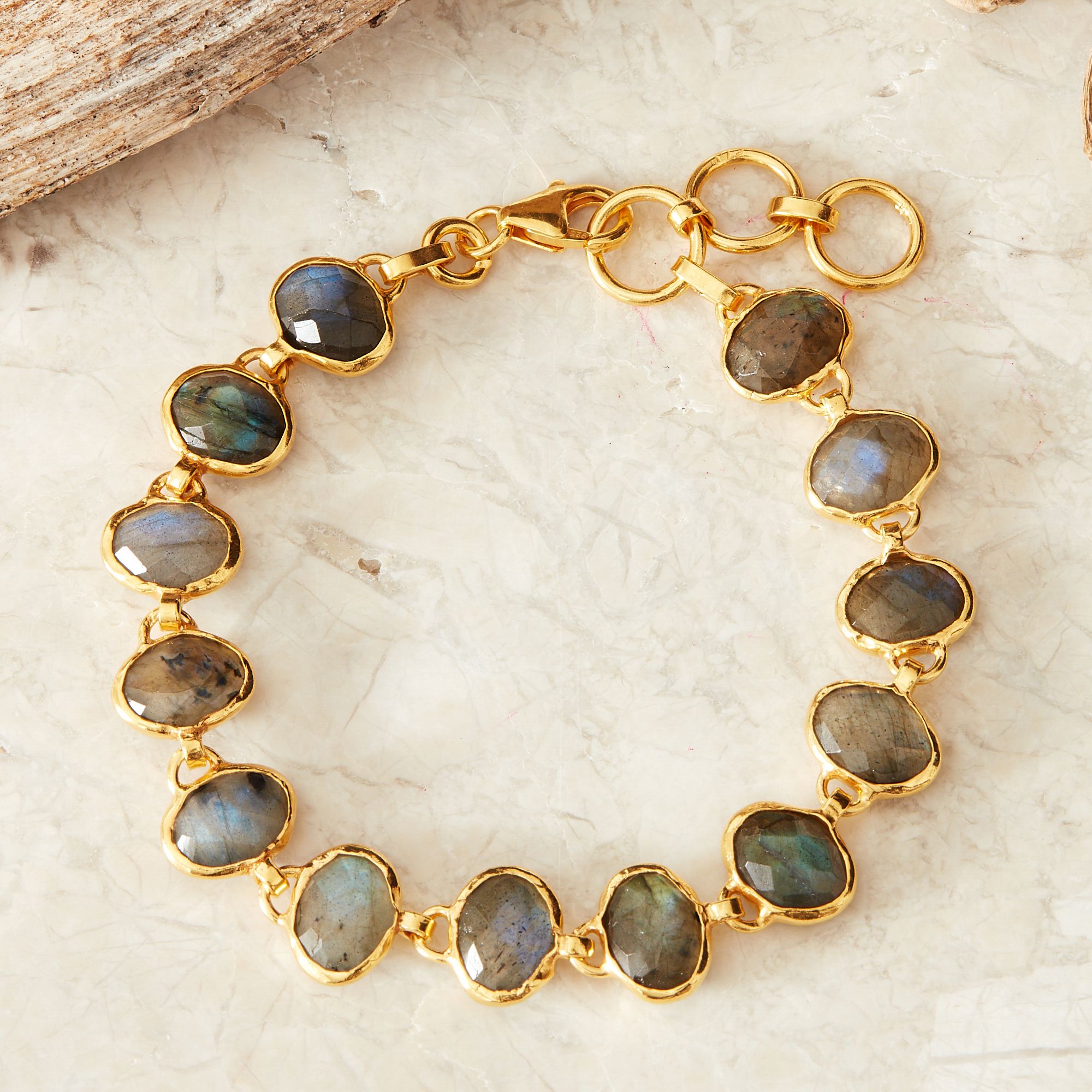 Gemstones and gold handmade jewellery.