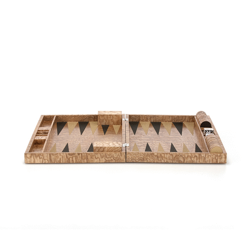 Luxury Backgammon Set in Japanese Tamo Ash