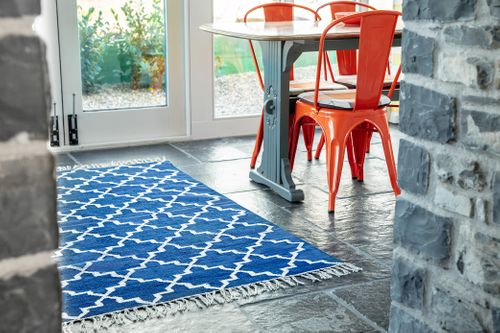Classic Blue Handwoven rug