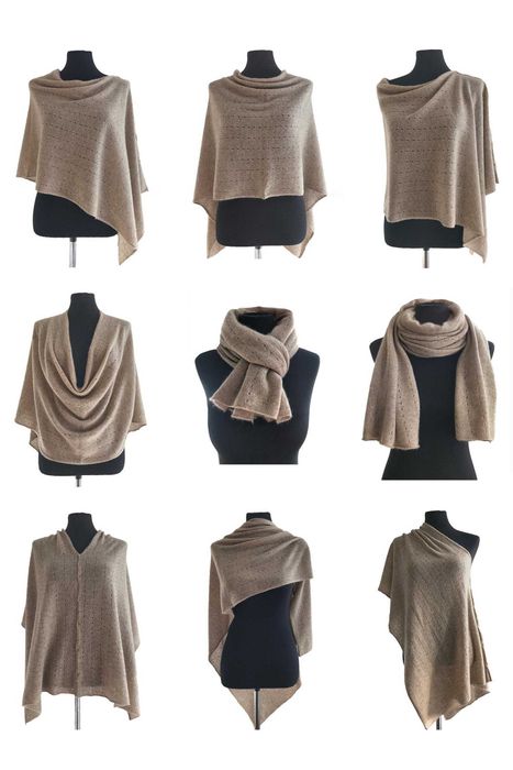 Multiway cashmere poncho