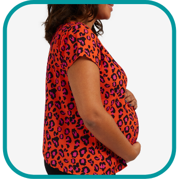 Tilbea – Beatrice Leopard Print Maternity Nursing Top 