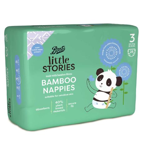 Boots Little Stories Bamboo Nappy Size 3 28 pack