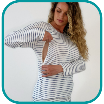 Lily & Ribbon – Stripe Maternity and Nursing Jumper