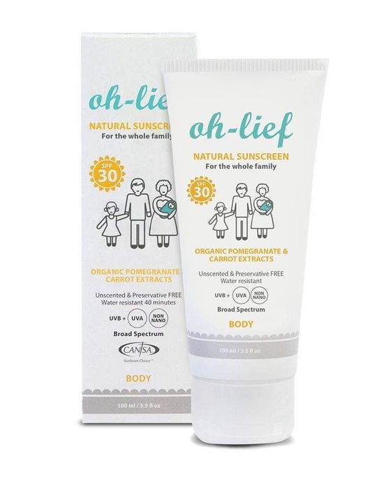 Oh-Lief Natural Body Sunscreen 100ml