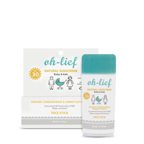 Oh-Lief Natural Sunscreen Face Stick - Baby & Kids 30g