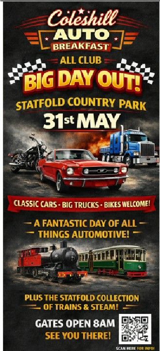 THE 2026 ALL CLUB BIG DAY OUT WAS GREAT HOSTED BY COLESHILL AUTO BREAKFAST MEET 