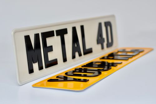 Metal pressed 4D number plates