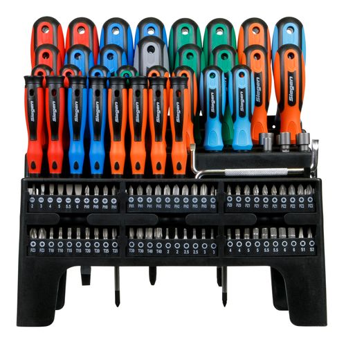 Model No. S01248 - 100pc Screwdriver, Bit & Nut Driver Set.