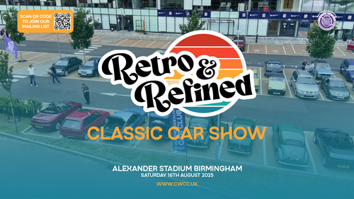Retro & Refined | Summer Car Meet | 16 August 2025 | Alexander Stadium Birmingham