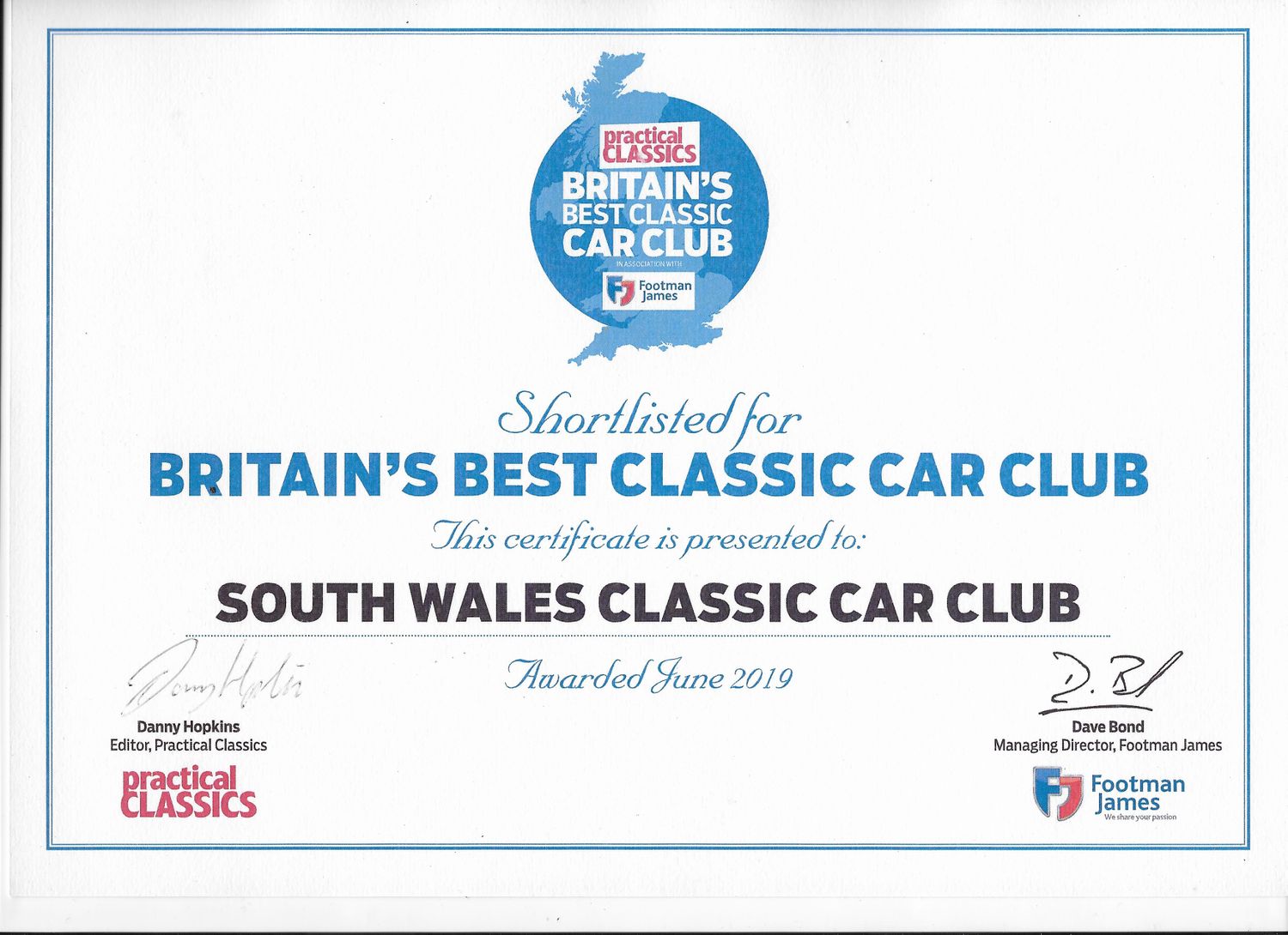 Cover image - South Wales Classic Car Club