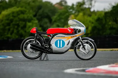 Mike Hailwood’s 1966 World Championship-winning works Honda RC173 offered by Iconic Auctioneers