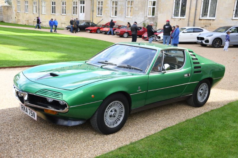 Green Alfa Romeo Montreal classic sports car vintage Italian coupe