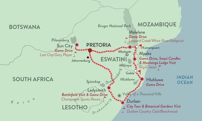 Golf Safari: 9 nights - Pretoria to Pretoria (round trip)