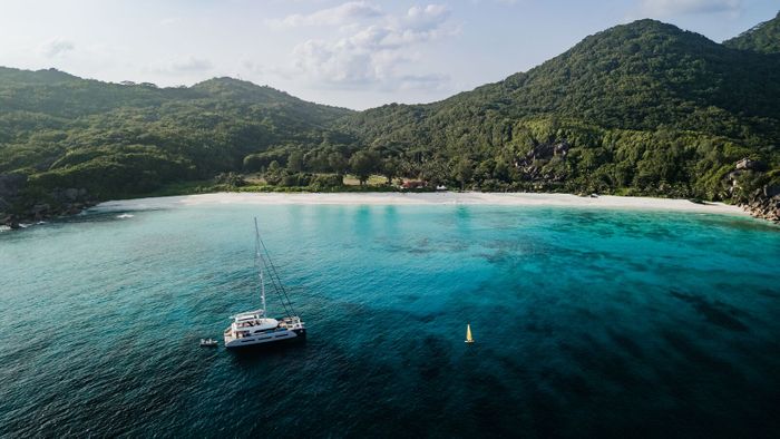 The Seychelles, under sail aboard the Spirit of Ponant