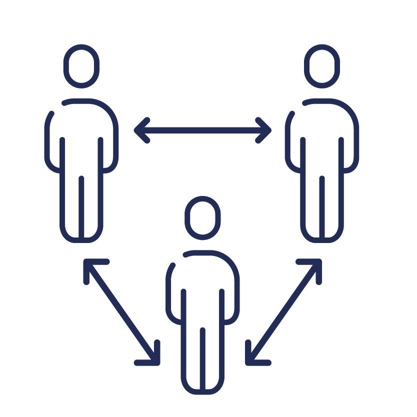 Social distancing icon 