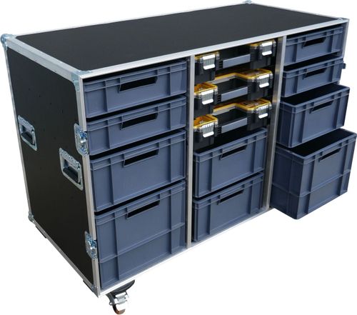 10 Drawer Motorsport & 3 Stanley Fatmax Organisers Tool Flightcase