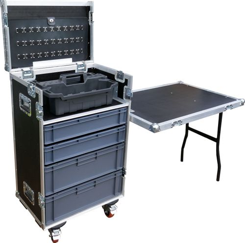 Mechanics Tool & Drawer Flightcase with Stanley Tote Tray