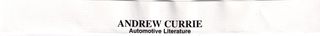Exhibitor profile image for Andrew Currie Automotive Literature