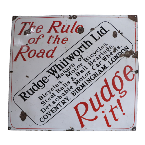 Rudge-Whitworth Enamel Sign