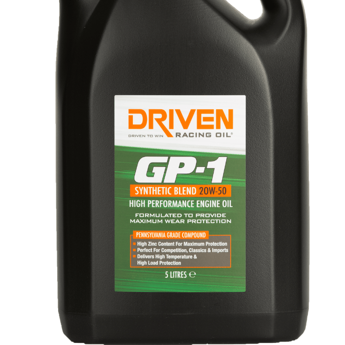 Driven GP-1 20W-50 Semi Synthetic oil high zinc ZDDP classic race car engine