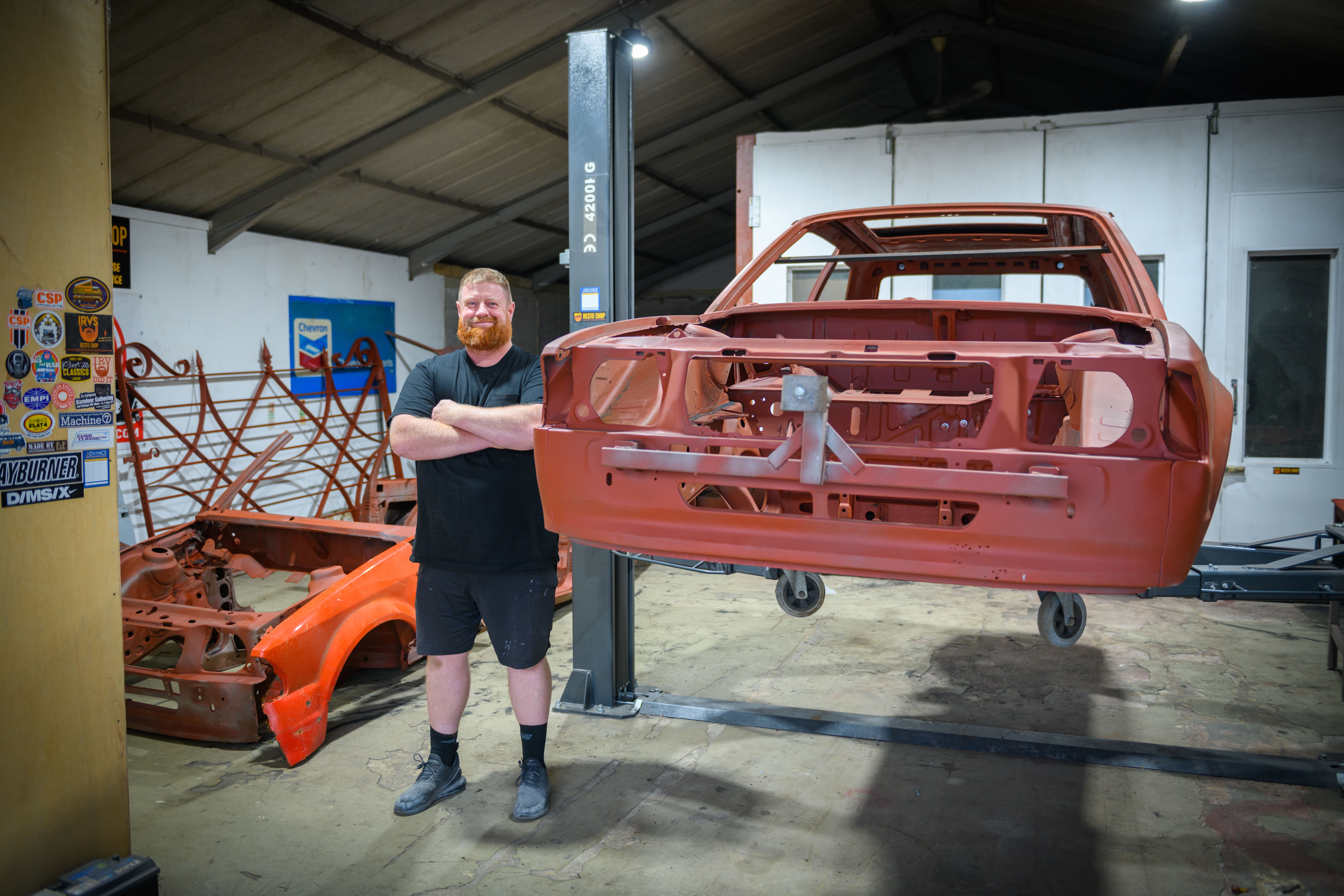 Paul Irving with 1983 Ford Escort RS1600i  before restoration