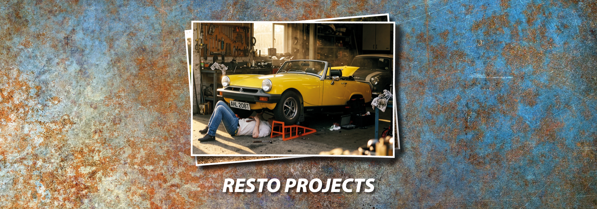 MG Midget undergoing restoration work