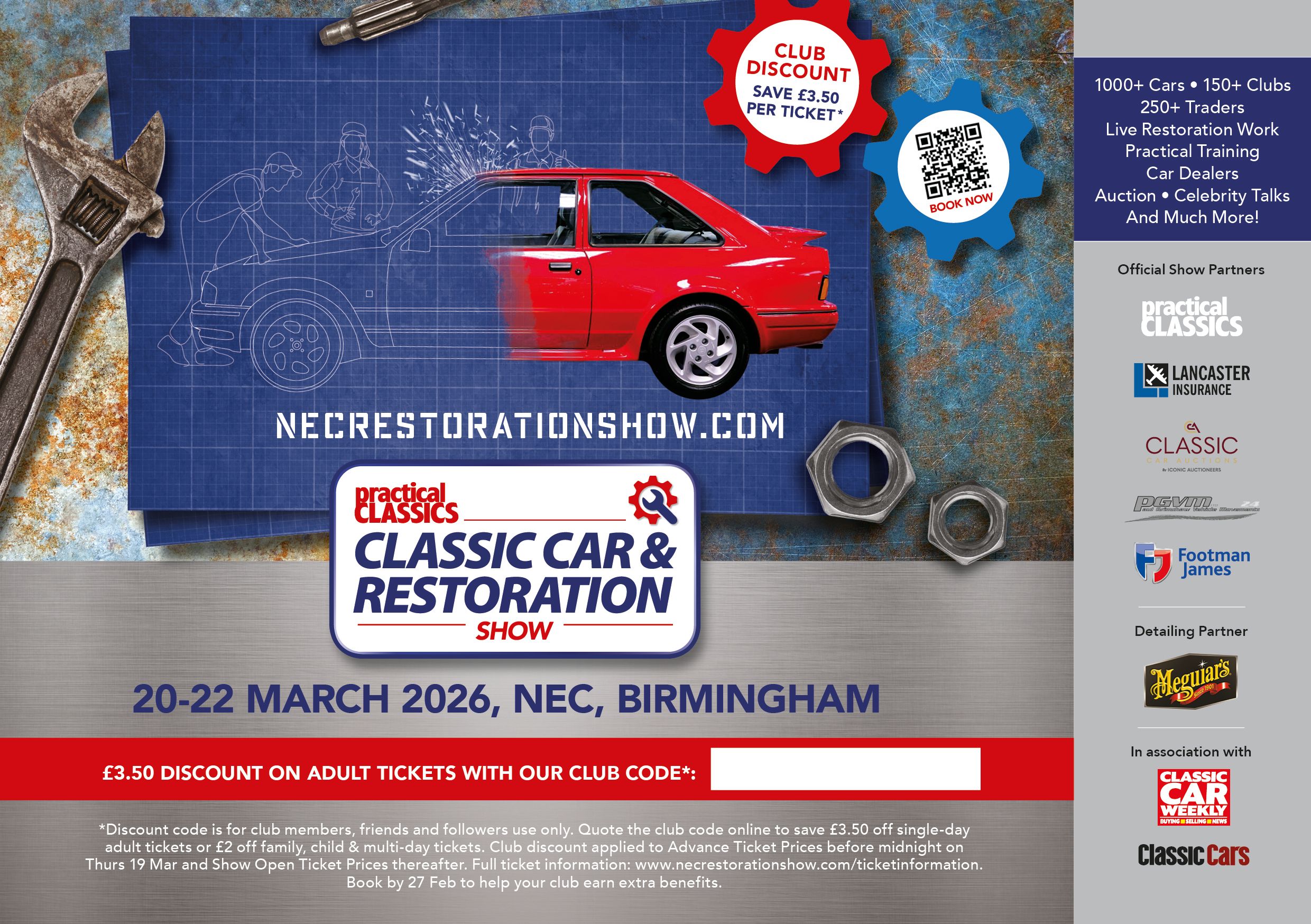 Classic Car and Restoration Show Car Club Advert