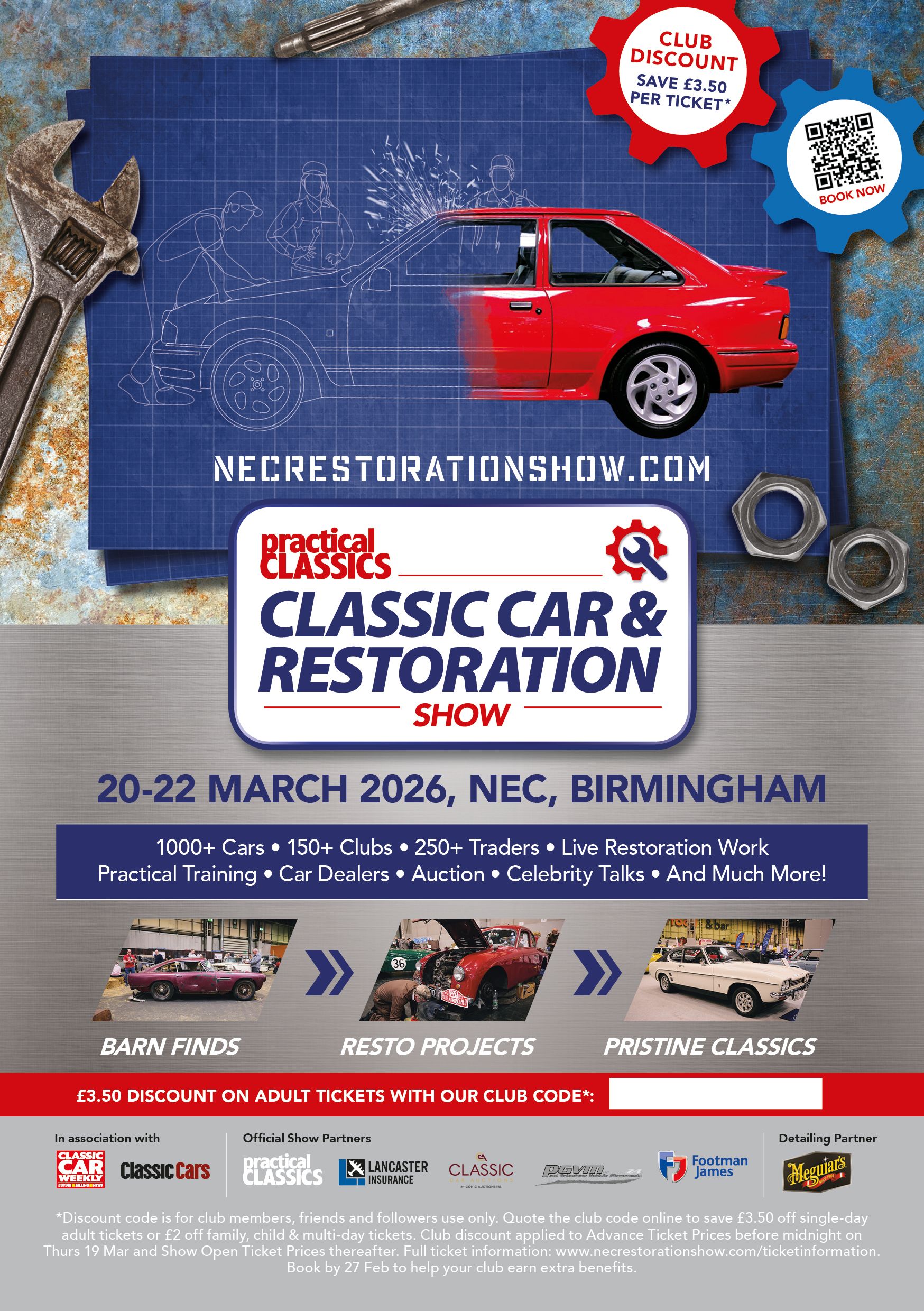 Classic Car and Restoration Show Car Club Advert