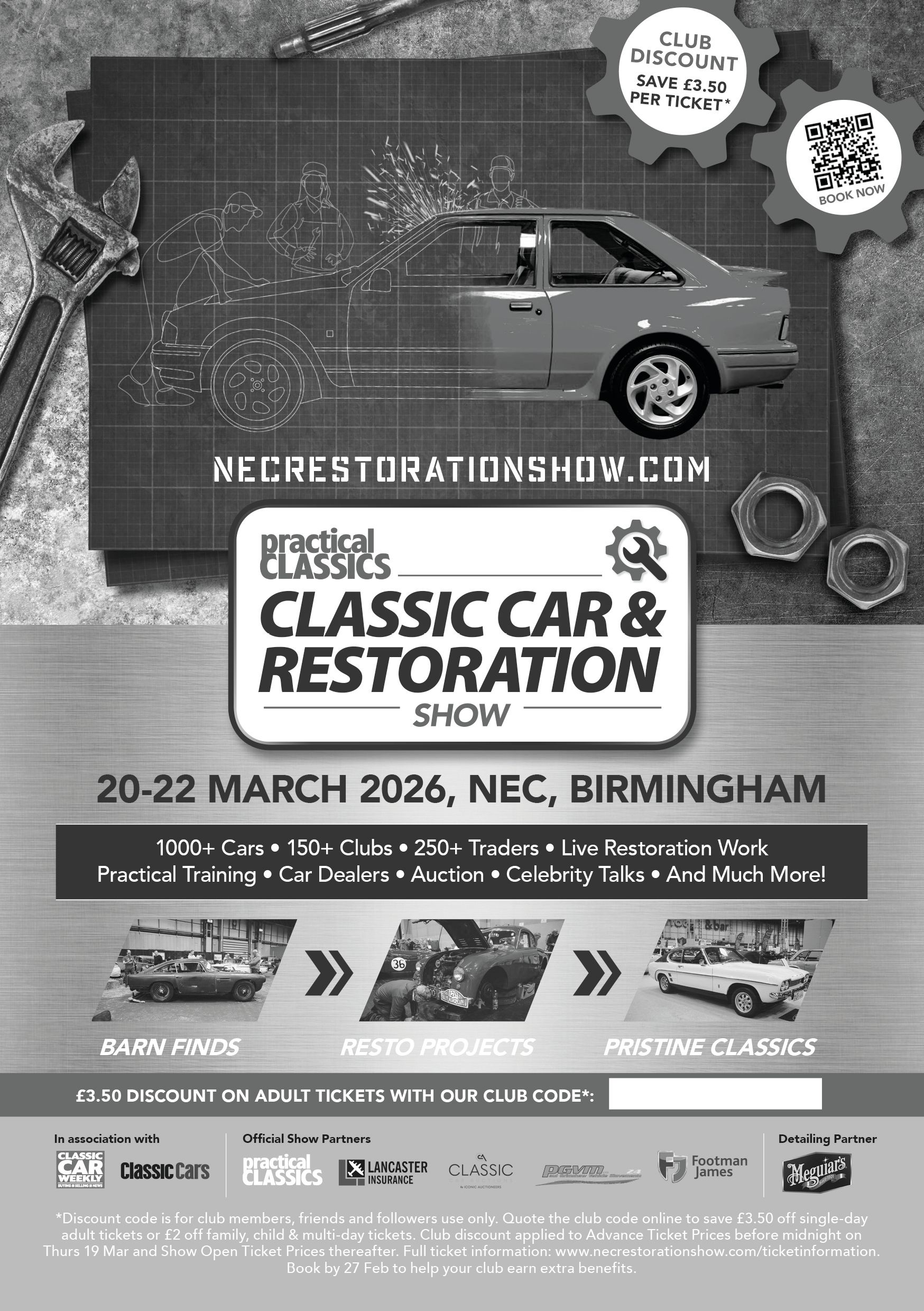 Restortion Show Club Ad Black & White