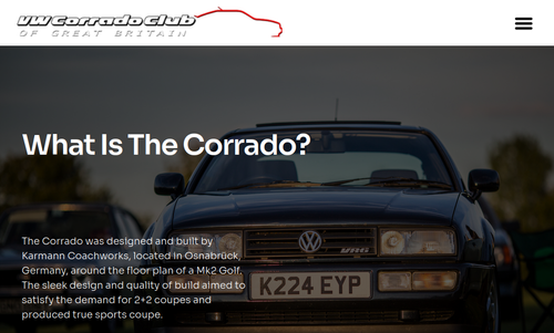 Corrado Club of Great Britain new website now live
