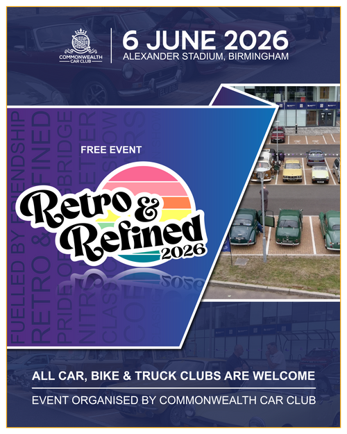 Commonwealth Car Club Returns to Alexander Stadium with Retro & Refined Car Show