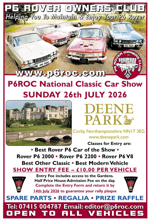 P6 Rover Owners Club National Show