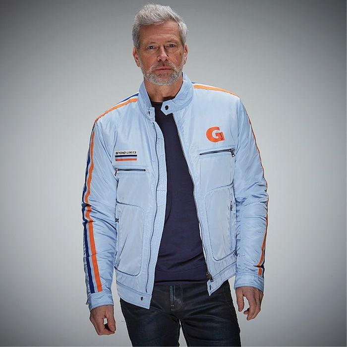 Grandprix Originals Gulf Men's Racing Jacket Light Blue