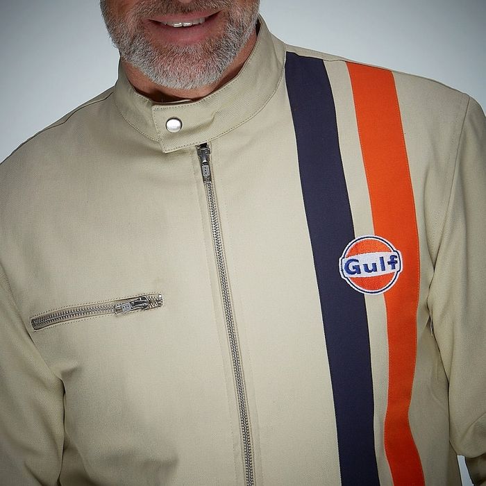 Grandprix Originals Gulf Men's Roadmaster Jacket Light Beige